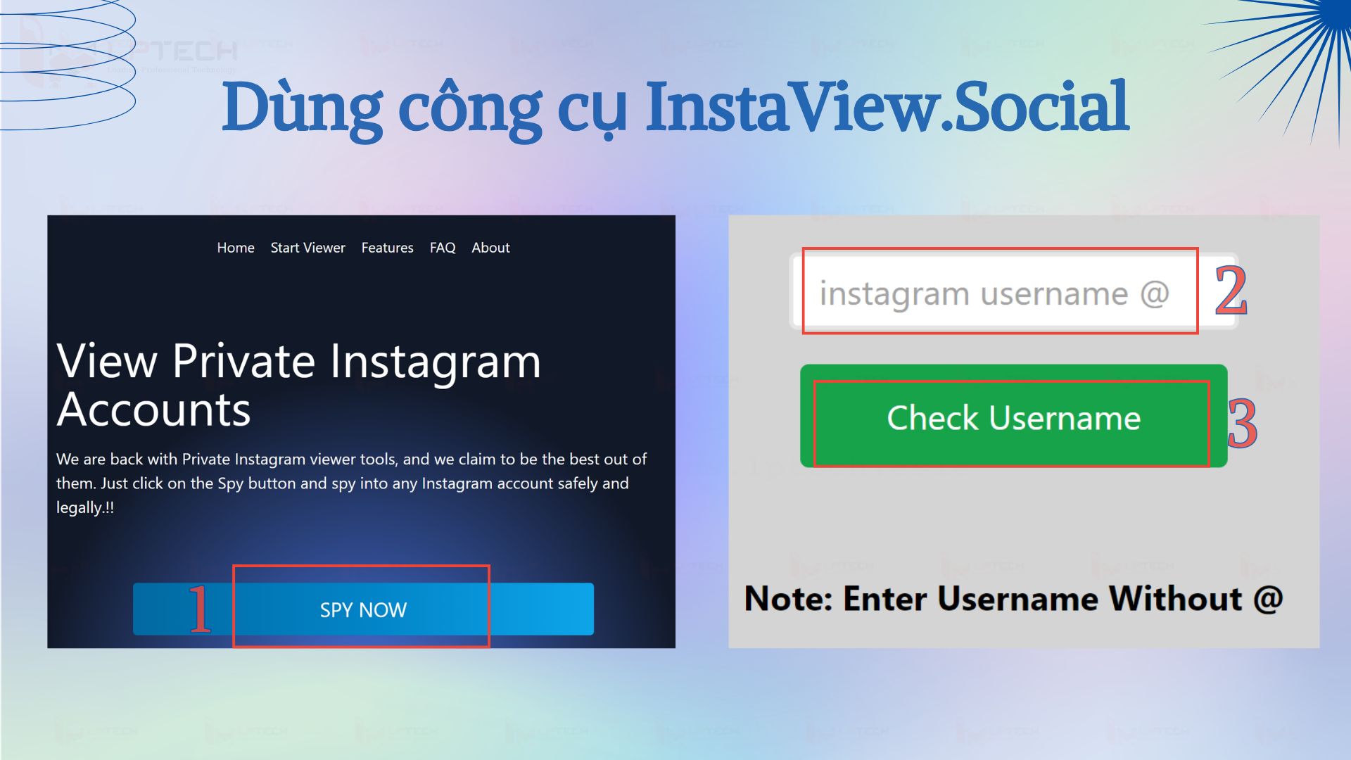 Dùng công cụ InstaView.Social