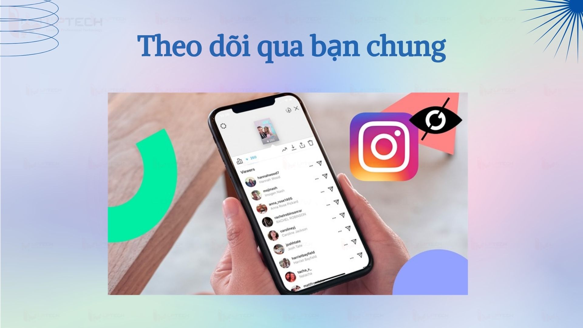 Theo dõi Instagram qua bạn chung