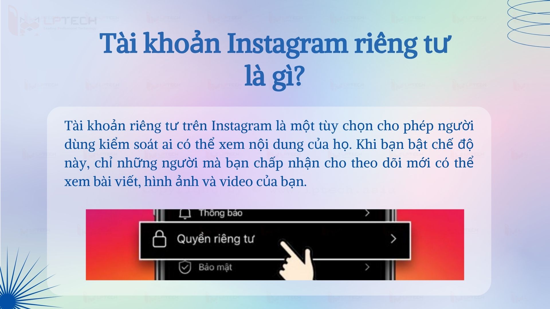 Tài khoản riêng tư Instagram là gì?