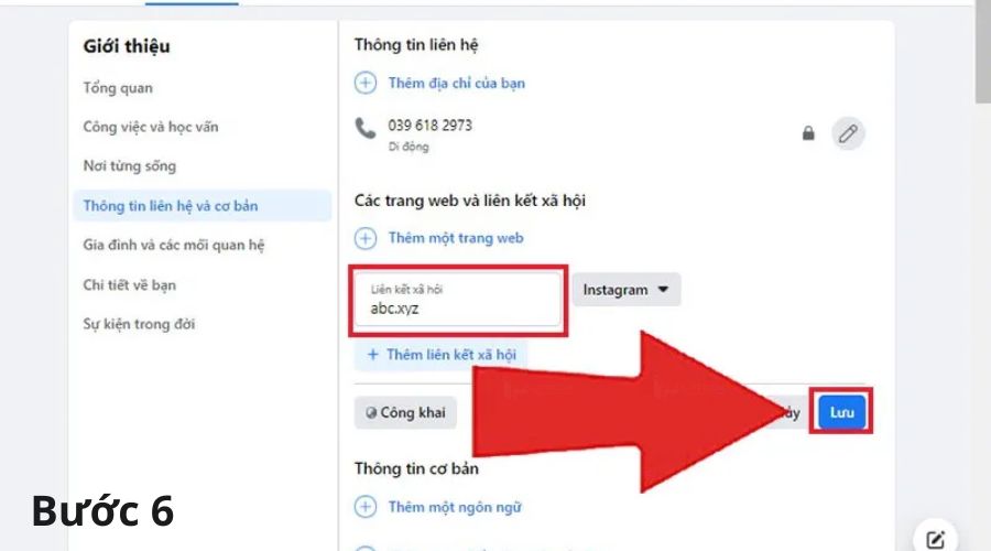 chọn vào nút “Lưu” 