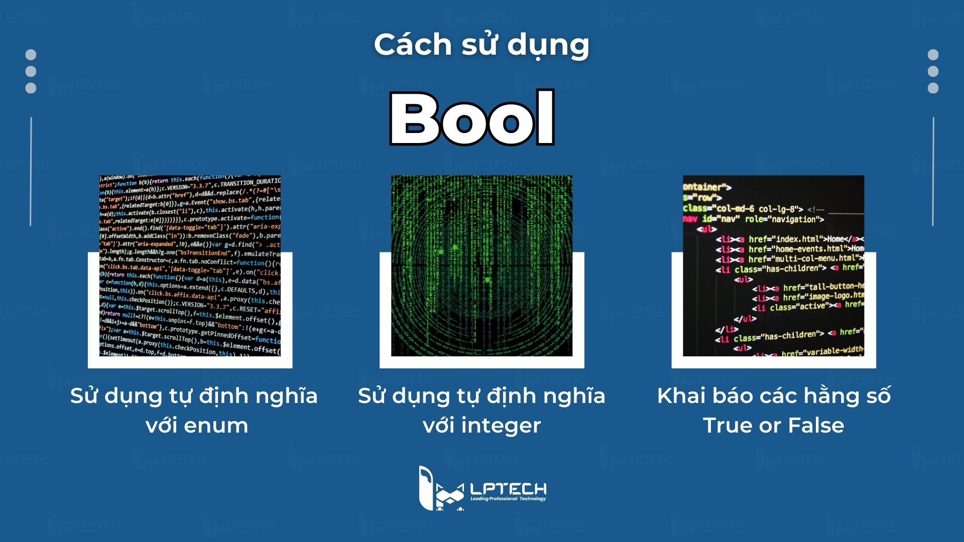 Cách sử dụng Bool