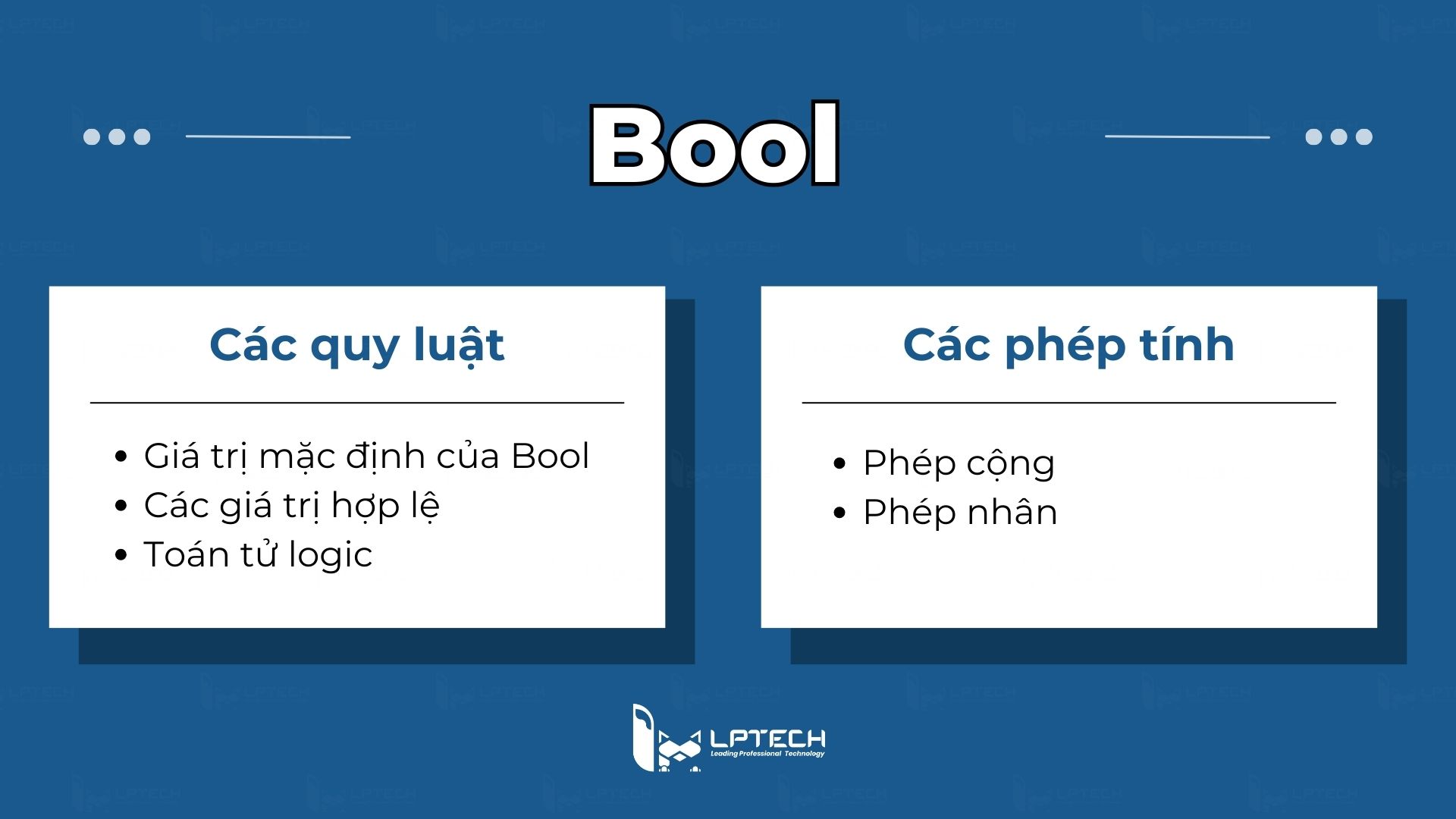 Các quy luật và phép tính trong Bool