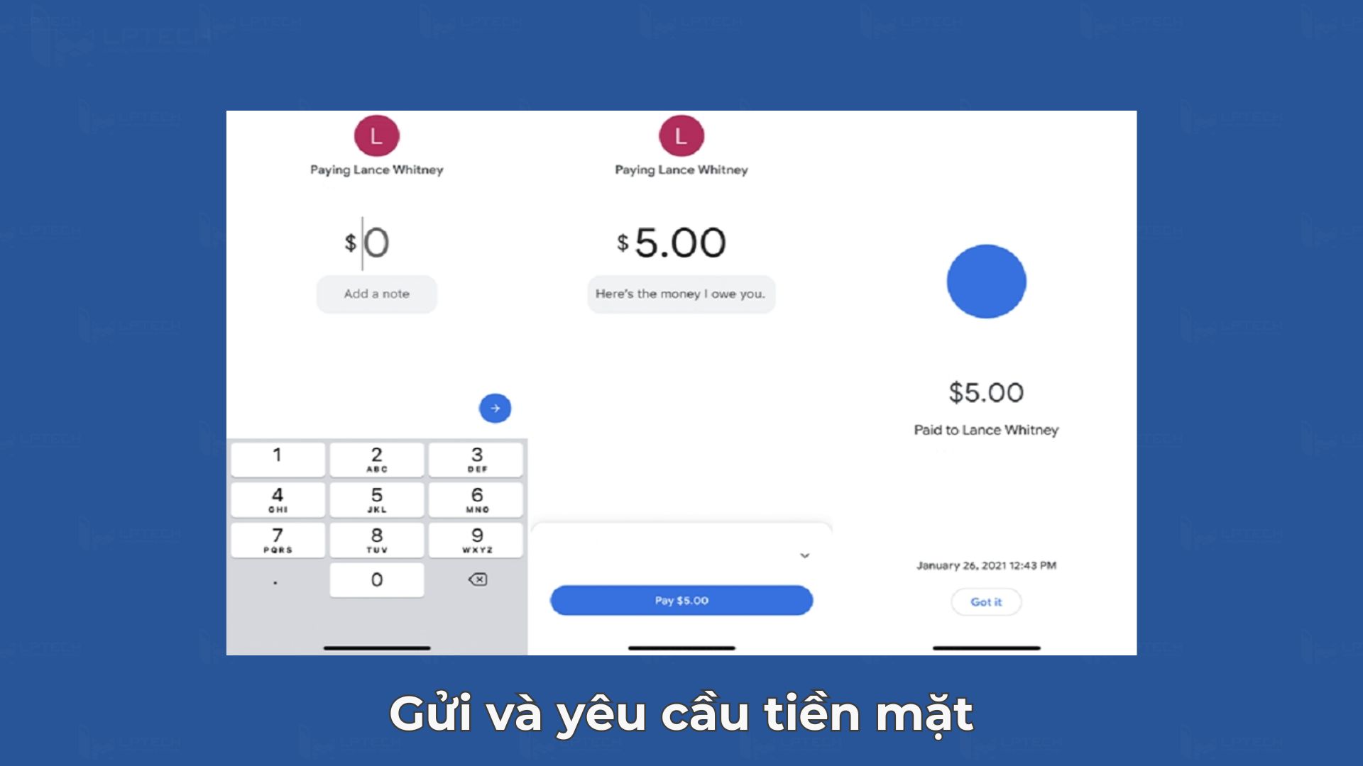 Gửi và yêu cầu tiền mặt qua Google Pay