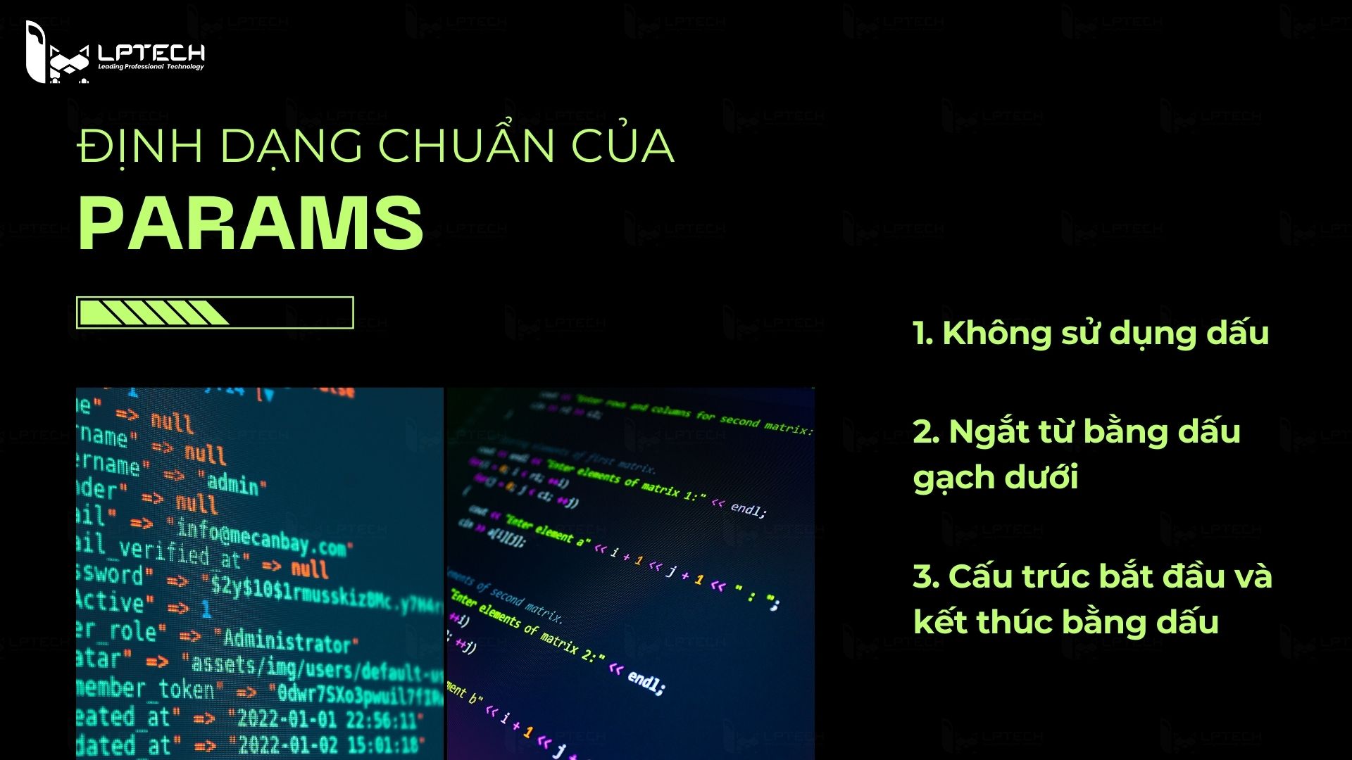 Định dạng chuẩn của một tham số