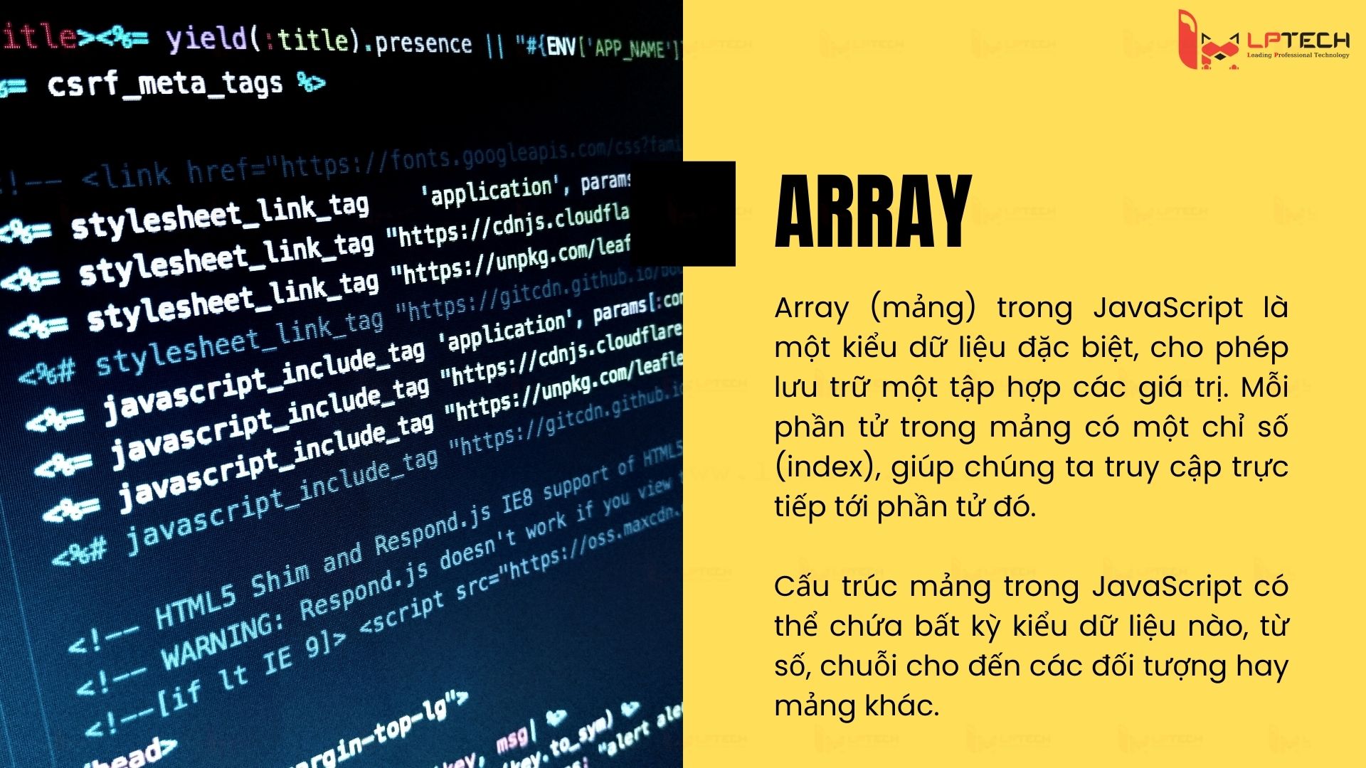 Định nghĩa về Array Javascript