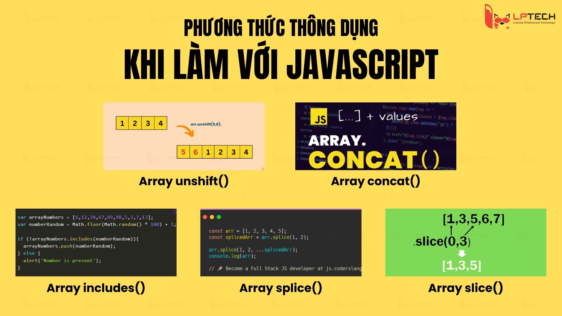 5 phương thức thông dụng khi làm việc với mảng Javascript