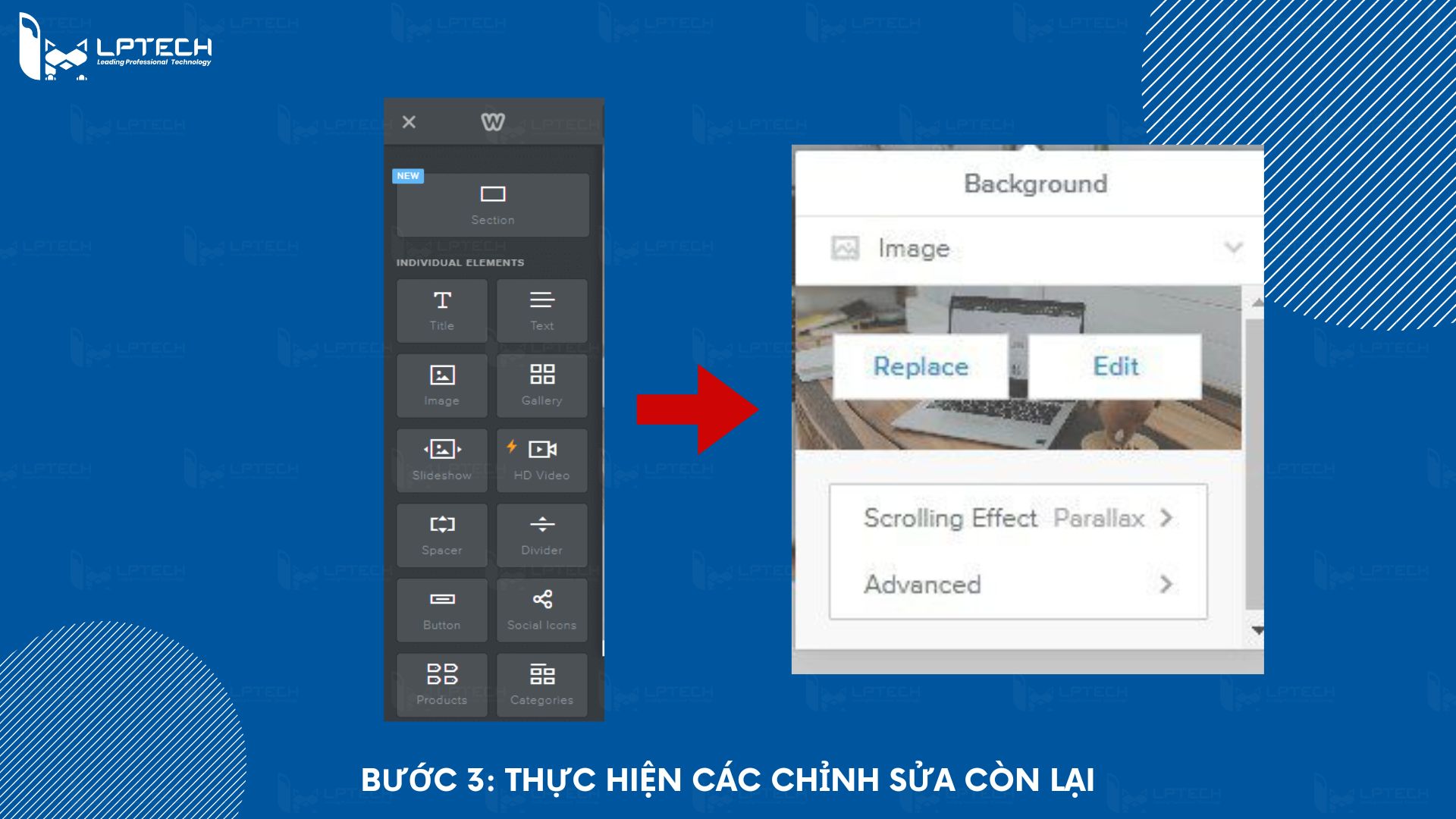 Bước 3: Thực hiện các chỉnh sửa còn lại