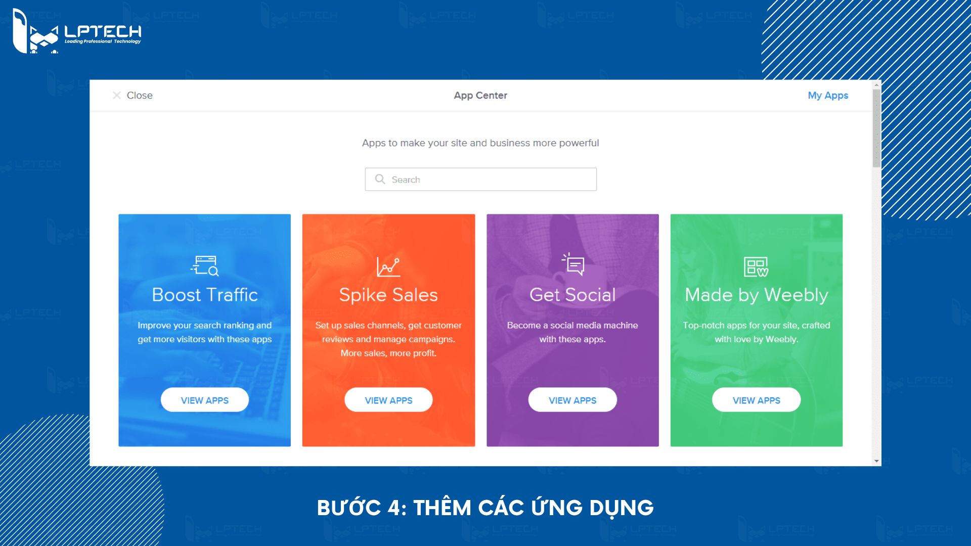 Bước 4: Thêm các ứng dụng