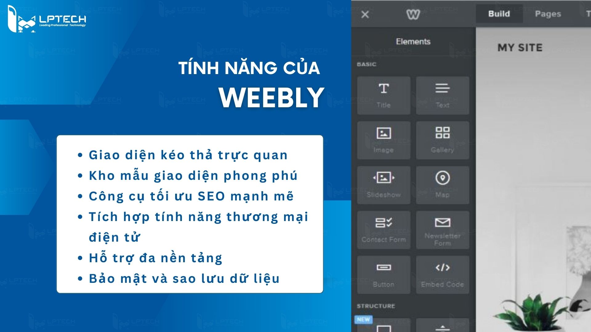 Tính năng nổi bật của Weebly