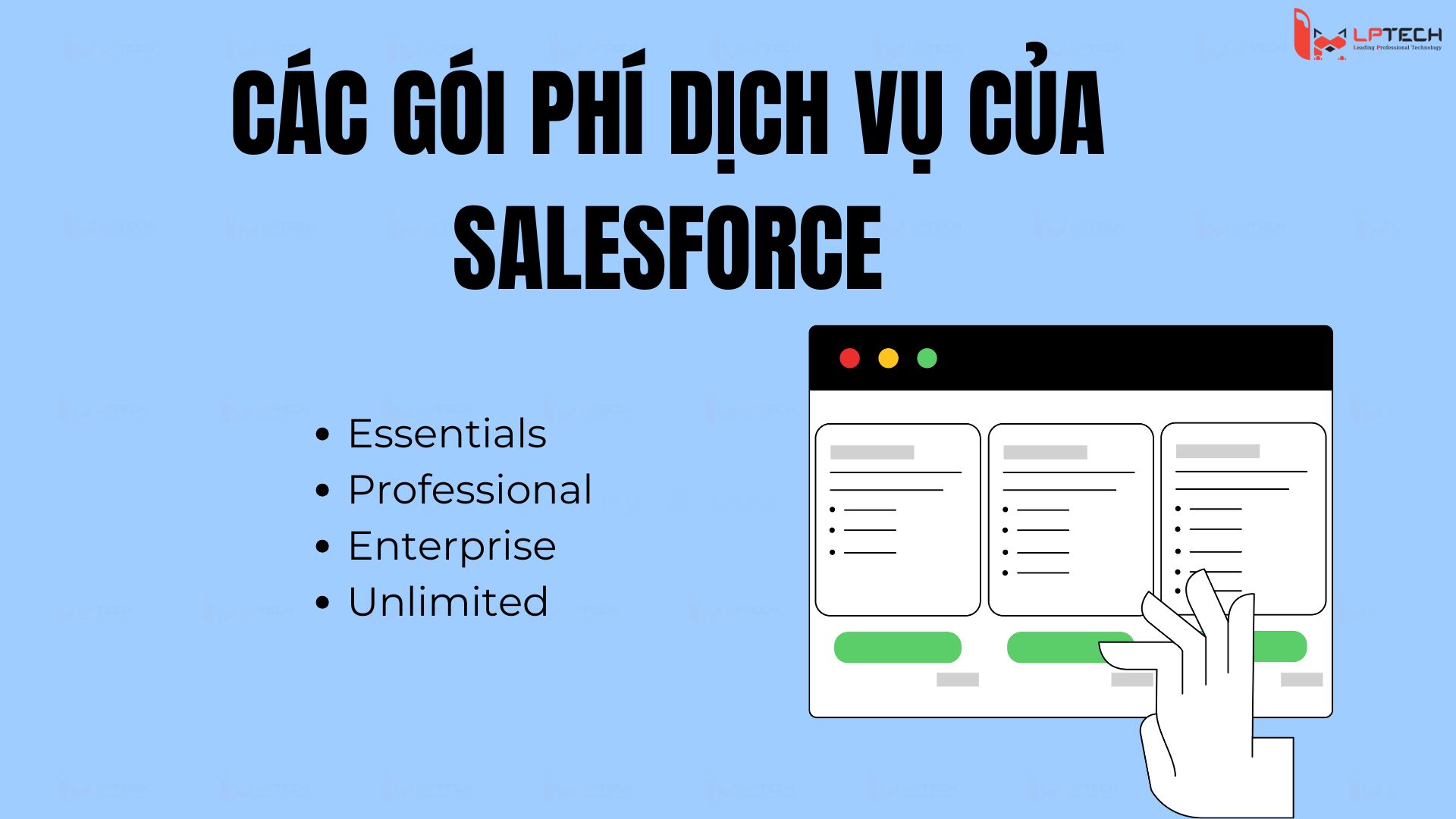 Các gói phí dịch vụ của Salesforce