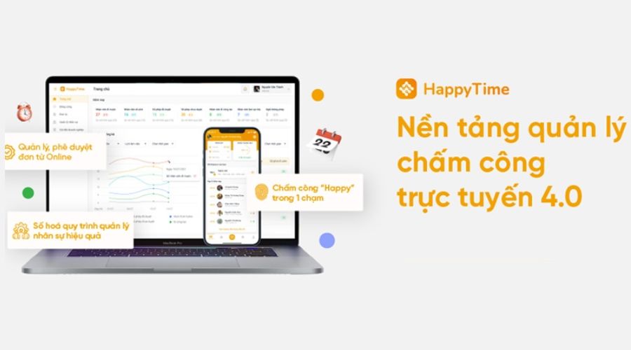 Happy Time - App chấm công di động tiện lợi