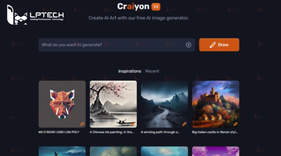 Cách tạo ảnh ai online bằng Craiyon