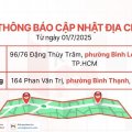 Thông báo thay đổi địa chỉ Công ty sau sáp nhập đơn vị hành chính