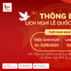 Thông báo lịch nghỉ lễ Quốc khánh 2025