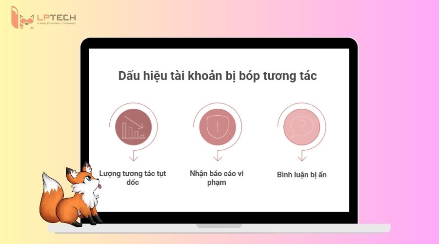 Dấu hiệu nhận biết tài khoản bị bóp tương tác