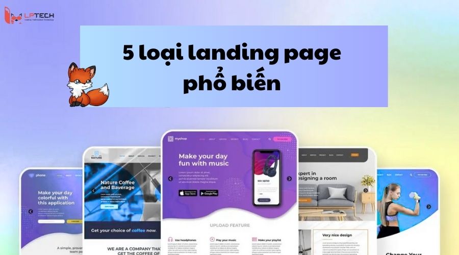 5 loại landing page phổ biến