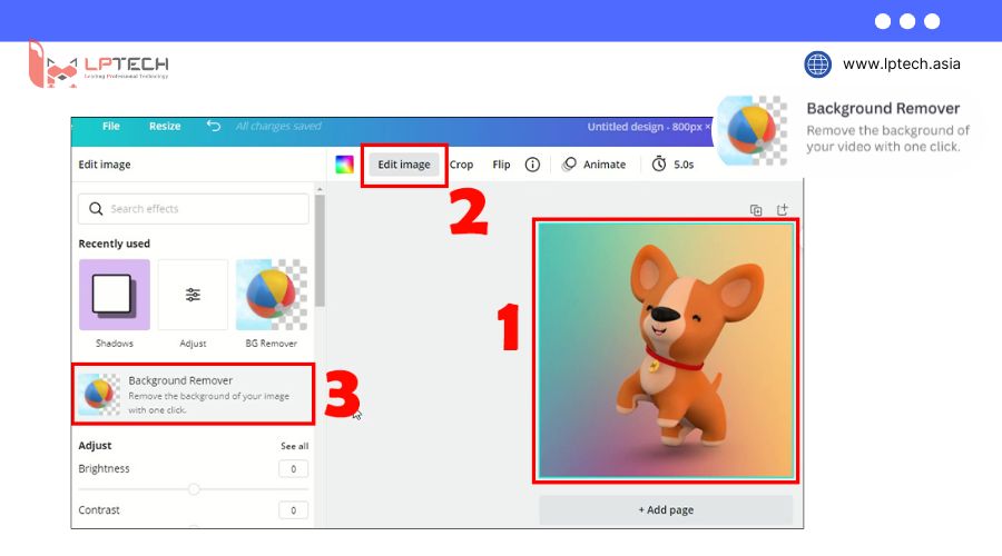 Background Remover – Xóa phông nền ảnh trên Canva