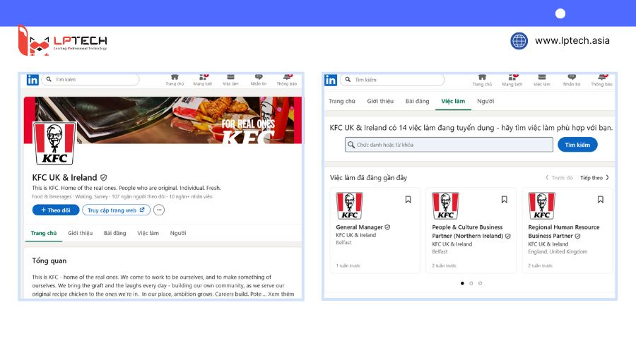 Tim viec trên trang tin của doanh nghiệp