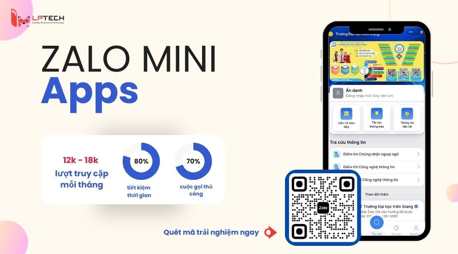 LPT - Đơn vị thiết kế Zalo mini app ngành giáo dục chuyên nghiệp