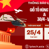 Thông báo lịch nghỉ lễ Mùng 10 tháng 3, 30/4 và 1/5 năm 2026