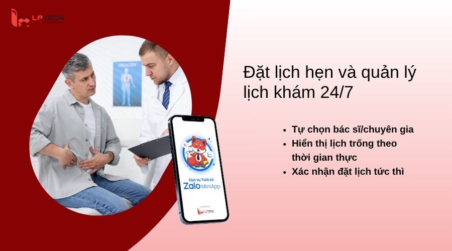Đặt lịch hẹn và quản lý lịch khám 24/7