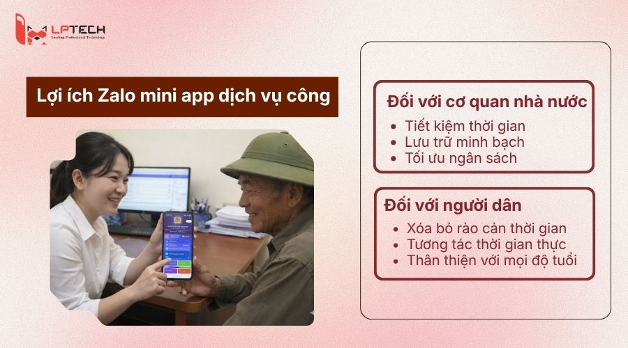 Lợi ích Zalo mini app dịch vụ công mang lại là gì?